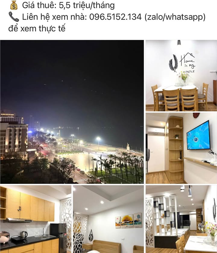 Căn hộ TMS Quy Nhơn cho thuê 30m² giá 5.5 triệu - Full nội thất, view góc đẹp!