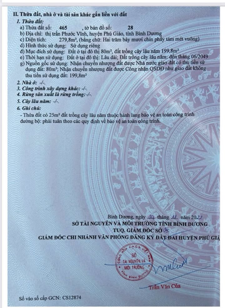 Đất thổ cư Phước Vĩnh 2800m² giá chỉ 800 triệu - Cơ hội không thể bỏ lỡ!