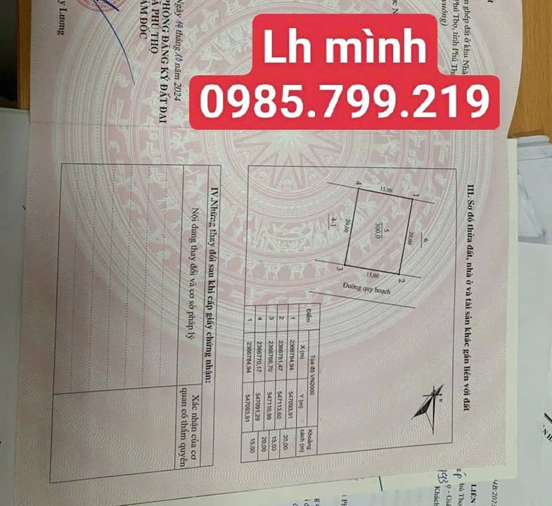 Đất nền phường Âu Cơ, thị xã Phú Thọ 300m² giá 2 tỷ - An ninh tốt, dân cư đông đúc!