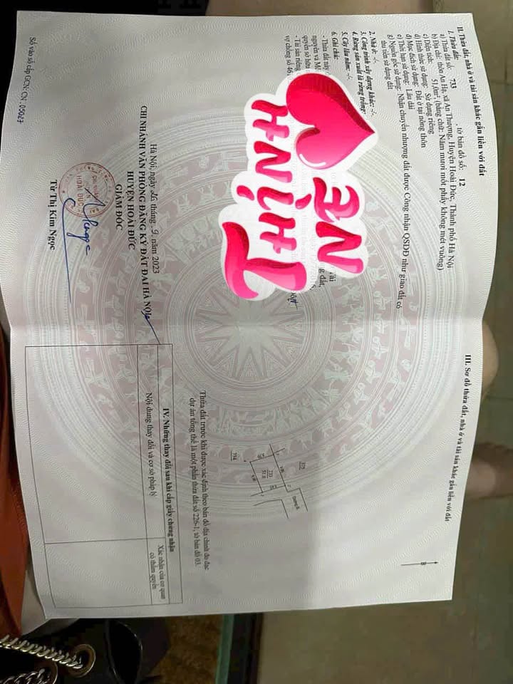 Đất thổ cư An Thượng Hoài Đức 51m² giá 5 tỷ - Ô tô đỗ cửa, ngõ thông thoáng!