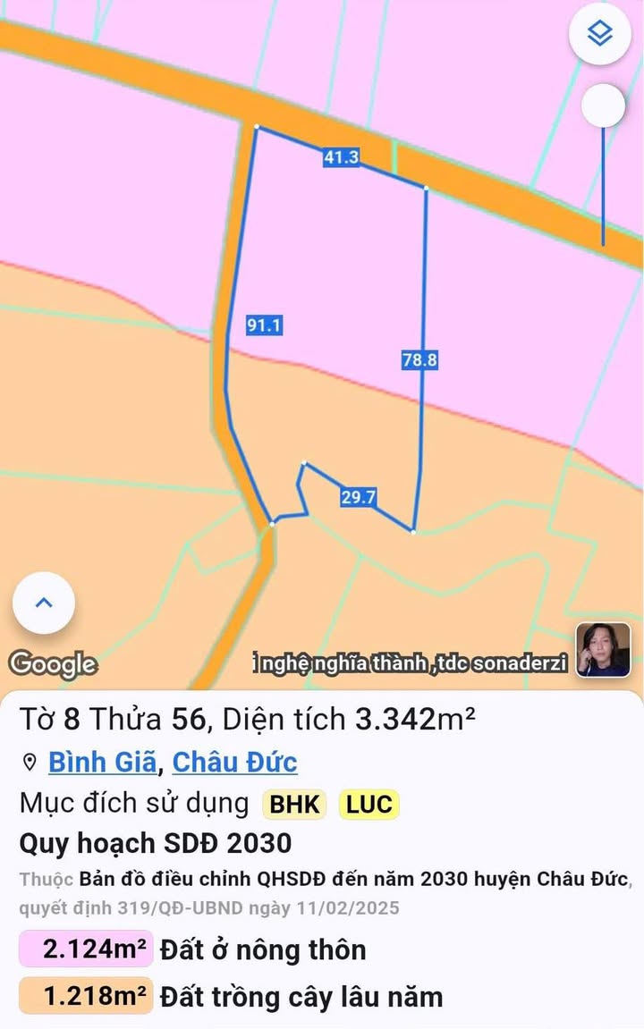 Đất nền xã Bình Giã, Châu Đức, 3342m² - Sổ hồng chính chủ, giá tốt thương lượng!