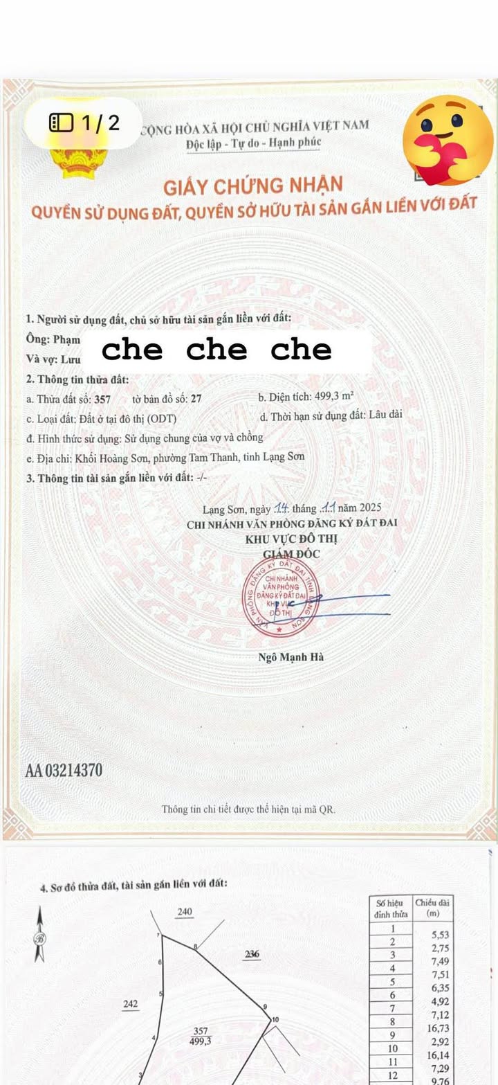 Đất nền Lạng Sơn 499m² giá 2 tỷ - Chính chủ bán gấp!