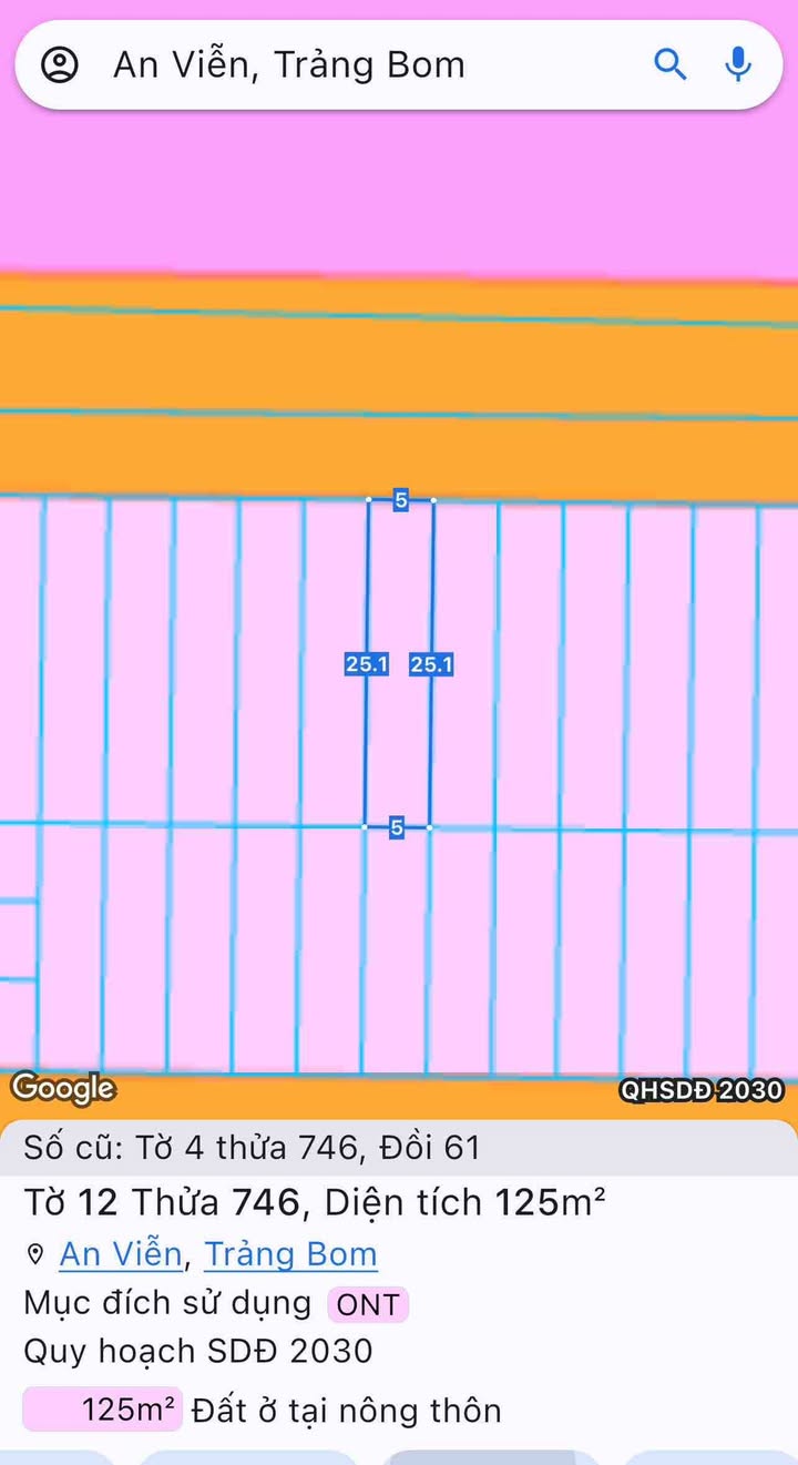 Mặt tiền kinh doanh đường Vườn Ngô, Trảng Bom 125m² giá chỉ 2 tỷ - Cơ hội đầu tư hấp dẫn!