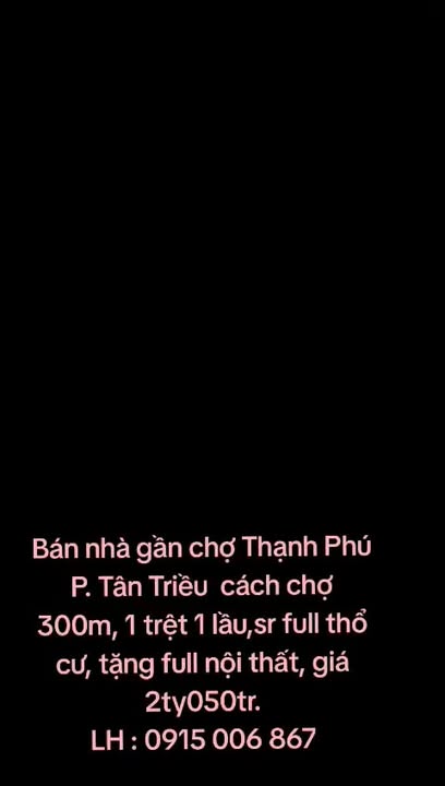 Nhà mới 100% tại Thạnh Phú, Vĩnh Cửu, 84m² giá 2.05 tỷ - Thiết kế hiện đại, tặng nội thất cao cấp!