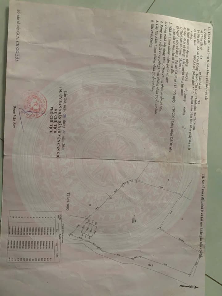 Đất Cần Giờ 10.905,6m² giá 21 tỷ - Sổ đỏ chính chủ, đầu tư sinh lời!