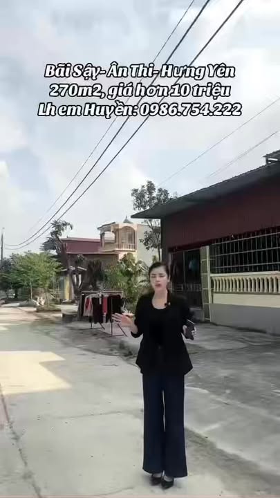 Đất thổ cư Bãi Sậy, Ân Thi 378m² giá chỉ 1,x triệu/m² - Cơ hội đầu tư tuyệt vời!