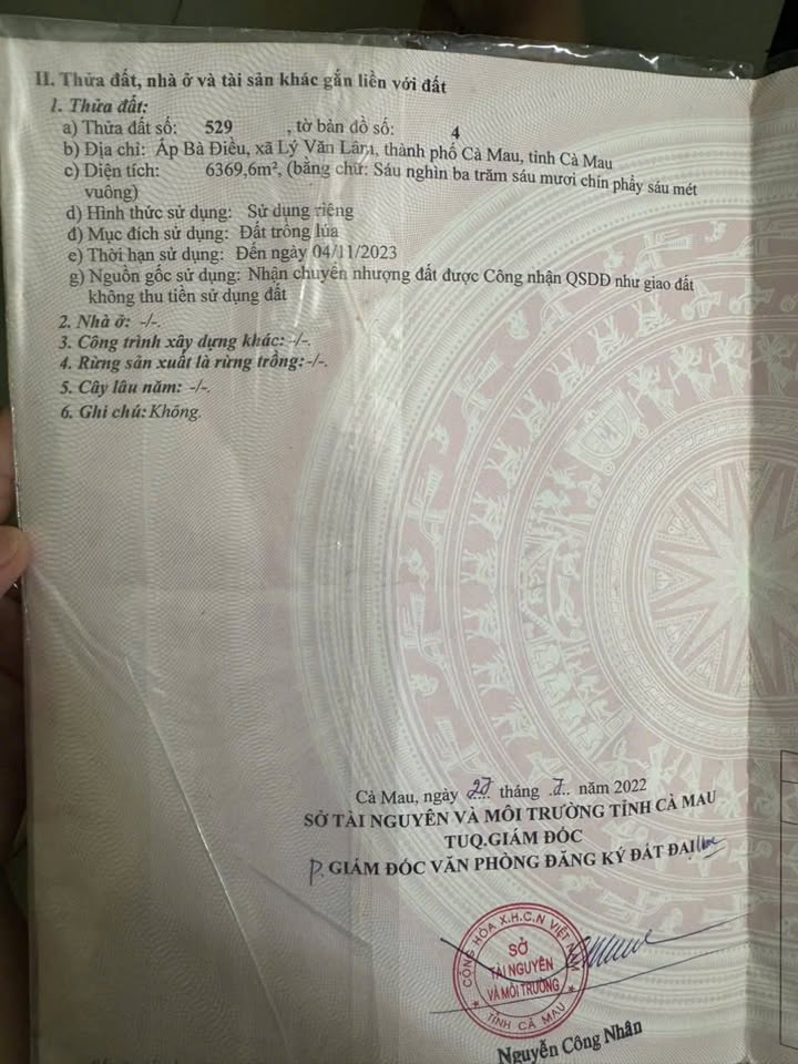 Đất nền khu đô thị Bạch Đằng Cà Mau 5320m² giá 5.32 tỷ - Cơ hội đầu tư hấp dẫn!