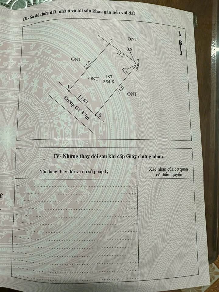 Bán đất Bảo Yên, Thanh Thủy, Phú Thọ 254,8m² - Mặt tiền rộng, pháp lý rõ ràng!