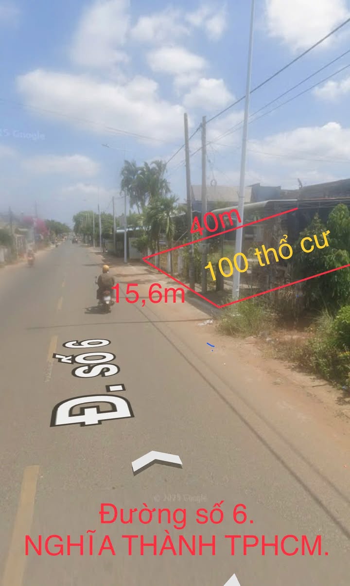 Bán đất mặt tiền đường số 6 xã Nghĩa Thành 100m² giá 8.5 tỷ - Vị trí kinh doanh sầm uất!