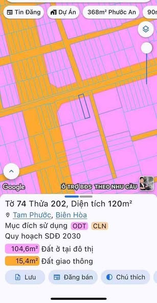 Đất nền Khu dân cư Tam Phước Biên Hòa 120m² giá chỉ 1.4 tỷ - Cơ hội đầu tư tuyệt vời!