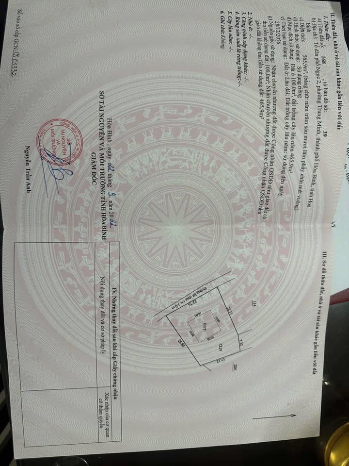 Đất nền Trung Minh Hòa Bình 566m² giá 4.245 tỷ - View sông Đà tuyệt đẹp!