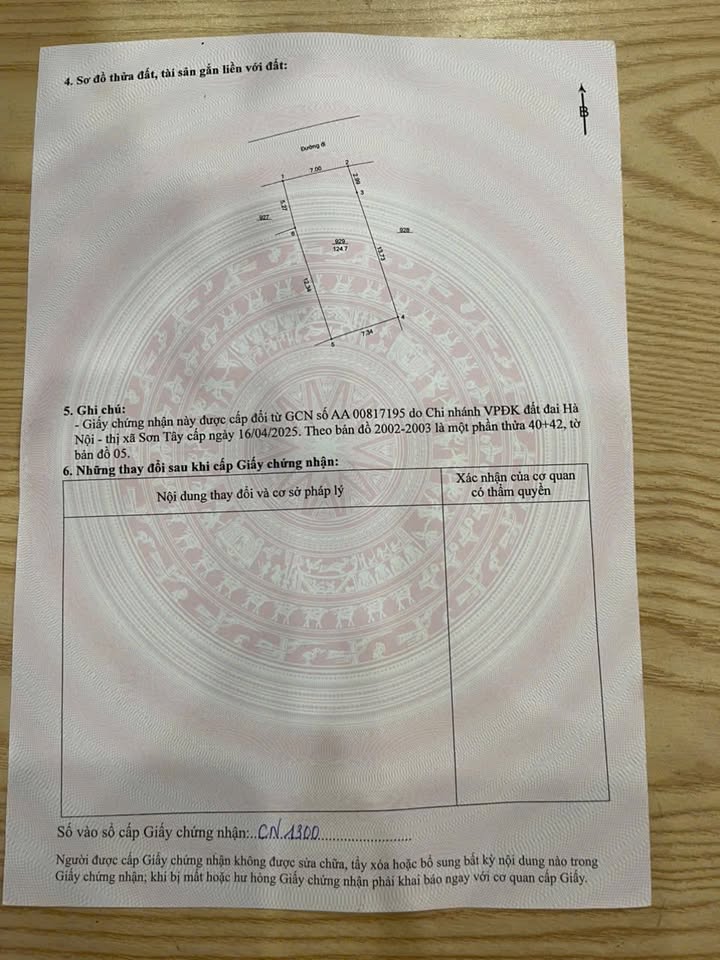 Căn hộ bán gấp tại đường Chùa Thông, Sơn Tây - 124,7m² giá chỉ 3,741 tỷ!