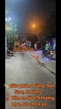 Nhà phố 4 tầng Hương Lộ 2, Bình Tân 60m² giá 7 tỷ - Thiết kế hiện đại, vào ở ngay!