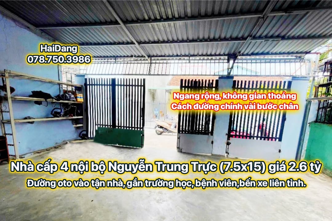 Nhà cấp 4 Nguyễn Trung Trực, Tuy Hòa 112.5m² giá 2.6 tỷ - Công năng đầy đủ cho gia đình trẻ!