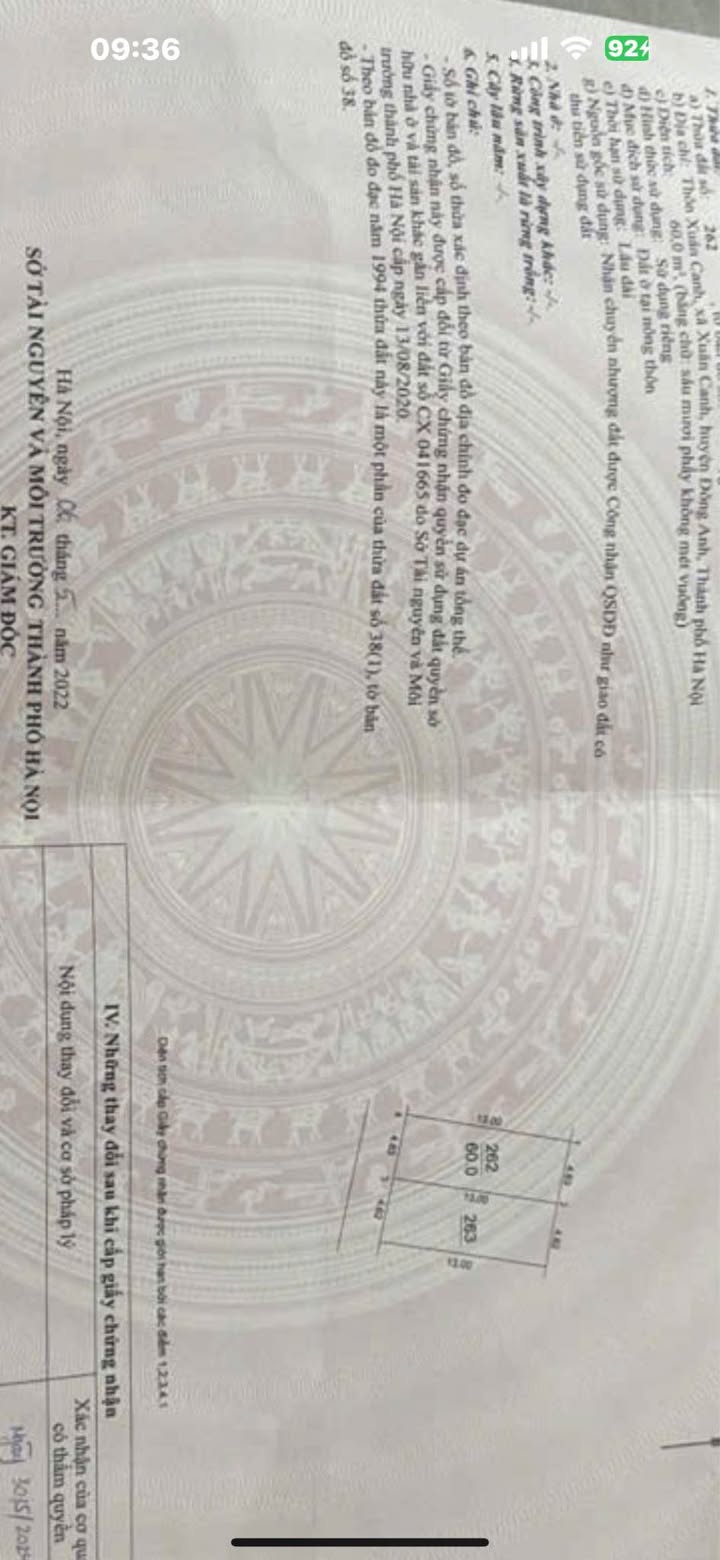 Đất nền thôn Xuân Canh, Đông Anh 60m² giá 7 tỷ - Vị trí đẹp, ô tô vào tận nơi!