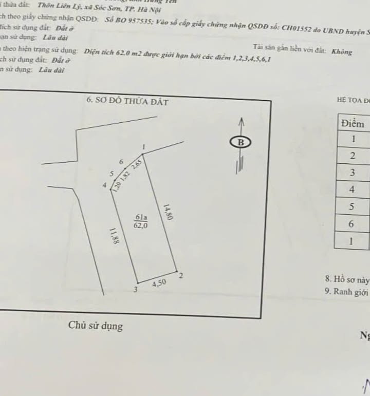 Đất nền lô góc Phủ Lỗ, Sóc Sơn 62m² - Vị trí đắc địa, đầu tư sinh lời!