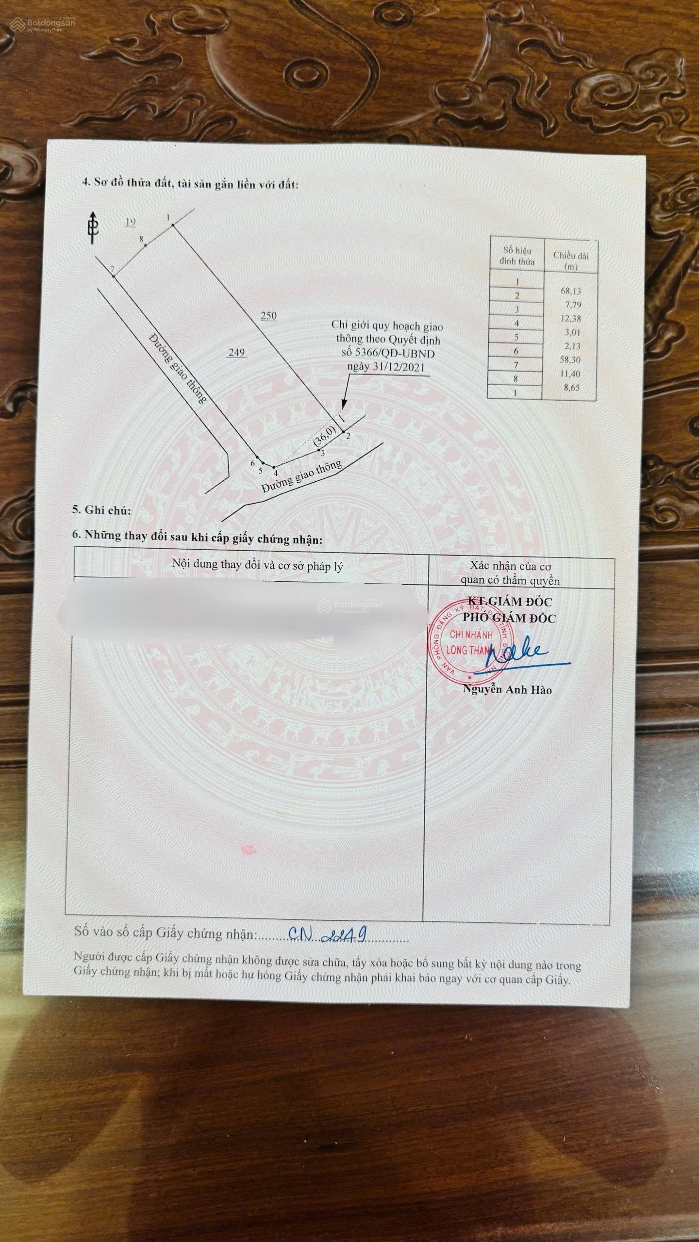 Đất nền Long Thành 1368m² giá chỉ 6.156 tỷ - Địa thế đẹp, đầu tư sinh lời!