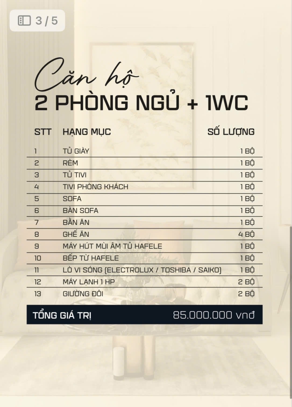 Căn hộ Diamond Boulevard Thuận An 43m² giá 1.7 tỷ - Cơ hội đầu tư sinh lời hấp dẫn!