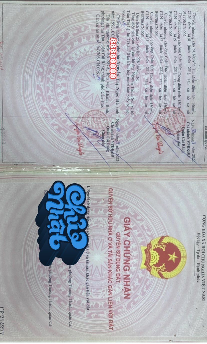 Đất nền góc đường Huỳnh Thị Nở, Cần Thơ 278m² giá 2.78 tỷ - Vị trí đắc địa, kinh doanh thuận lợi!