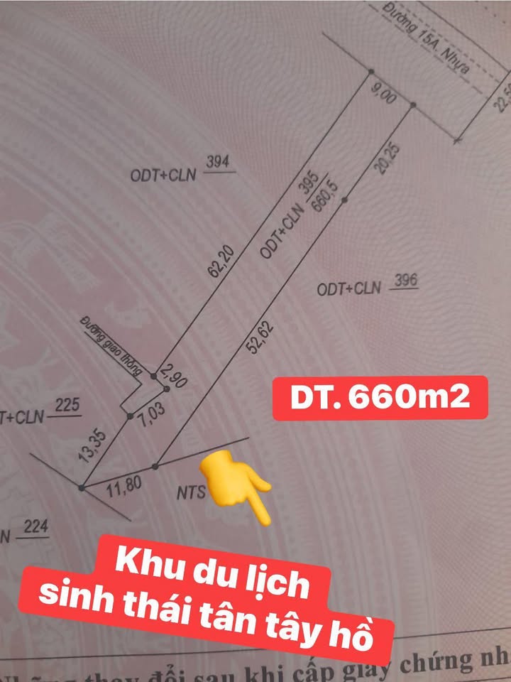 Đất nền mặt tiền đường 15A, phường Đồng Sơn, 660m² - Vị trí đắc địa cho mọi nhu cầu!