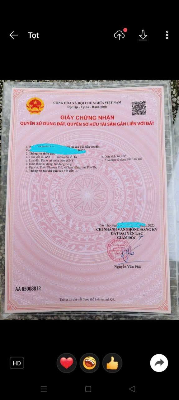 Nhà 3 tầng đẹp tại Yên Phương, Vĩnh Phúc 70m² - Kinh doanh thuận lợi!