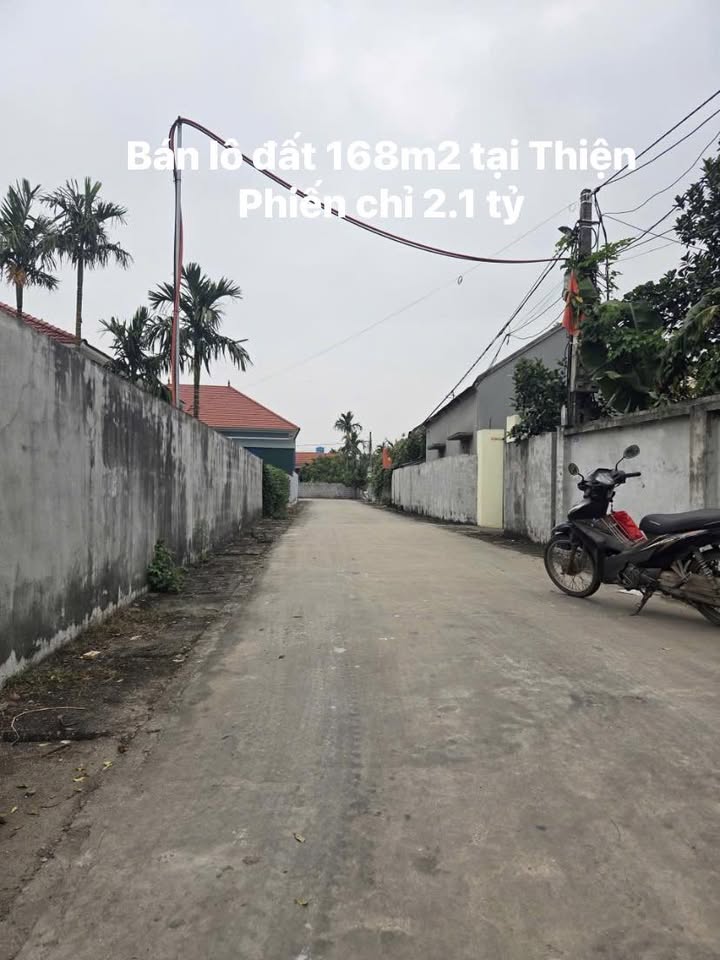 Đất thổ cư 168m² Thiện Phiến, Tiên Lữ - Giá 2.1 tỷ - Đường thông ô tô tải tránh nhau!