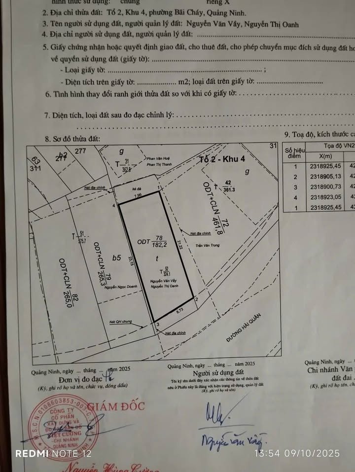 Đất nền Bãi Cháy, Hạ Long 182m² - Tiện kinh doanh, giá thỏa thuận!