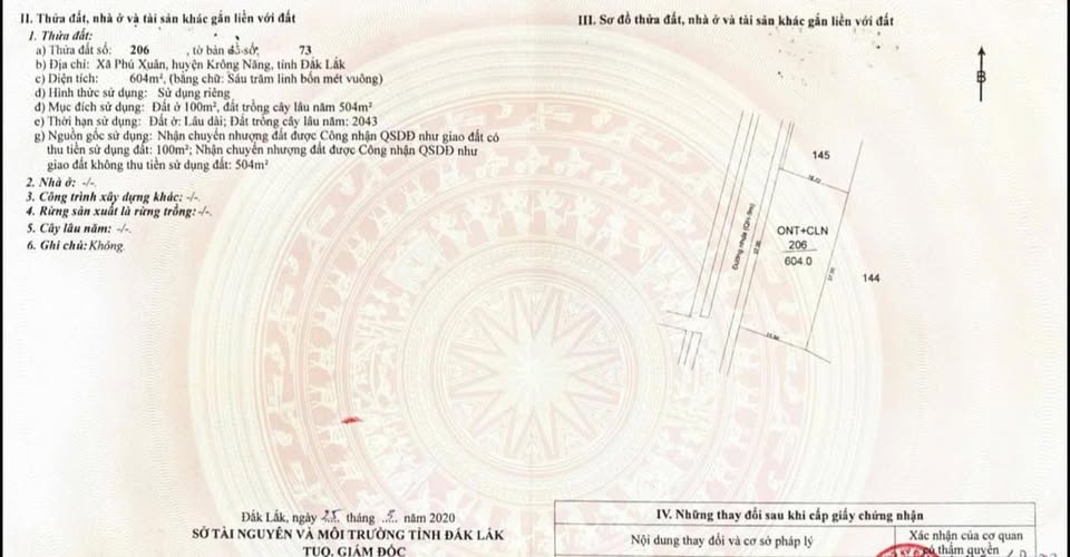 Đất thổ cư xã Phú Xuân, Krông Năng 592m² chỉ 35 triệu/m² - Cơ hội đầu tư tuyệt vời!