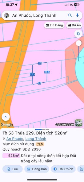 Đất ấp 5 An Phước Long Thành 540m² giá 2 tỷ - Sổ đỏ chính chủ, bán gấp!