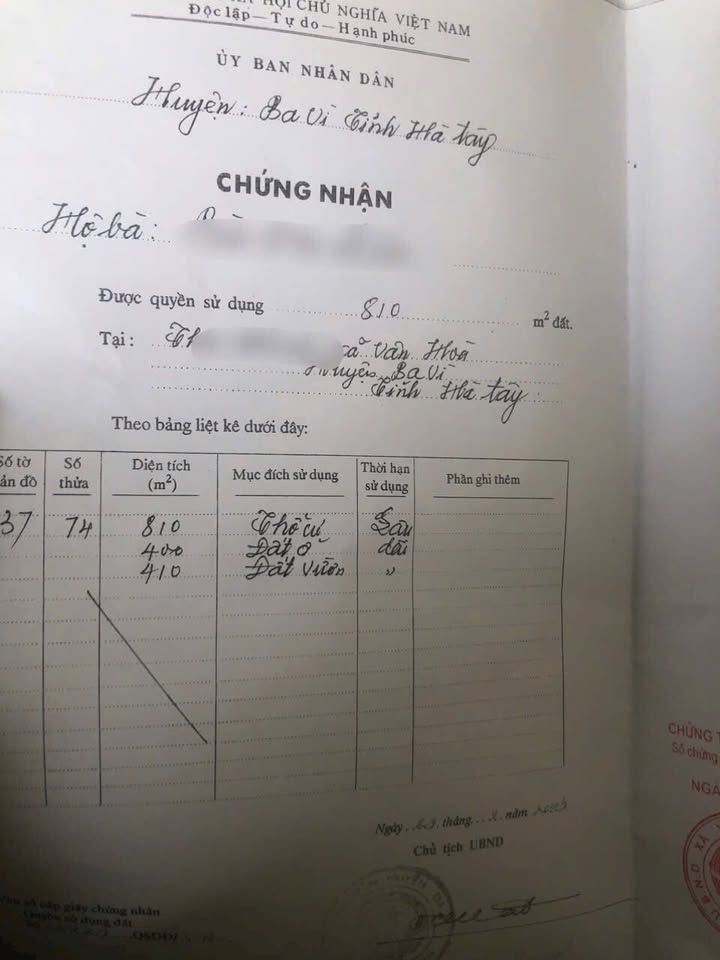 Đất nền Yên Bài, Hà Nội 800m² giá 4.8 tỷ - Cơ hội đầu tư tuyệt vời!