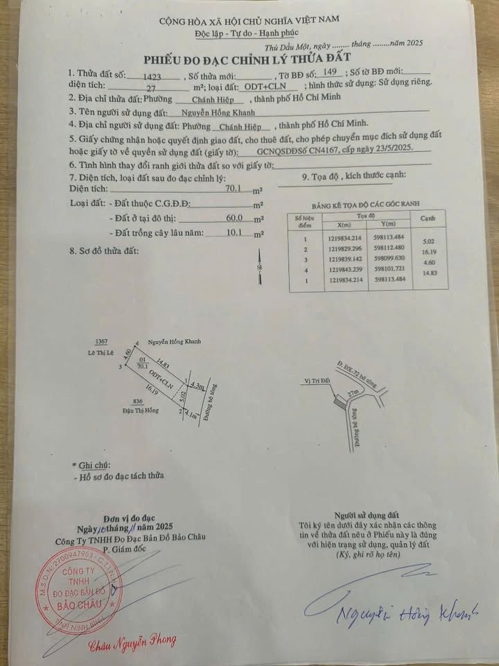 Đất nền Định Hòa Thủ Dầu Một 60m² giá 1.39 tỷ - Đường rộng thoáng, dân cư đông đúc!