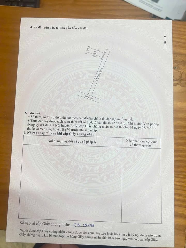 Đất thổ cư Yên Bài Ba Vì 150m² giá 2 tỷ - Pháp lý rõ ràng, sẵn sàng sang tên!