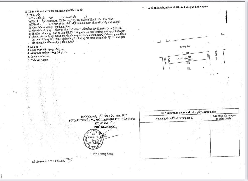 Đất thổ cư Hòa Thành Tây Ninh 142m² giá 3.65 tỷ - Đầu tư sinh lời lý tưởng!
