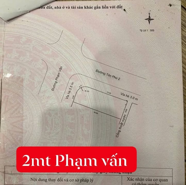 Đất nền góc 2 mặt tiền đường Phạm Vấn, 175m² giá 27.5 tỷ - Cơ hội đầu tư tuyệt vời!