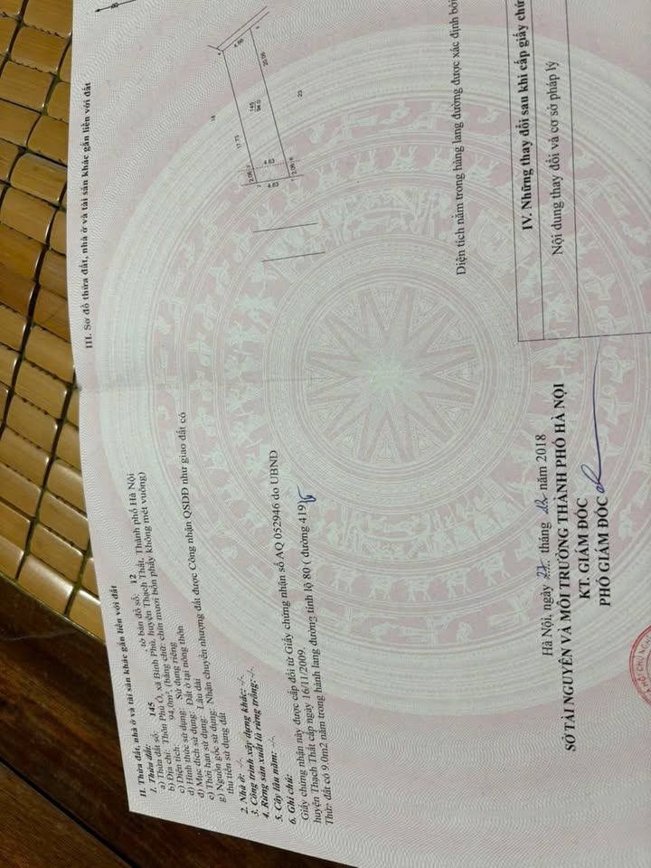 Đất nền thổ cư 85m² và 97m² tại Đê Phú Ổ, Thạch Thất - Giá tốt, đường ô tô vào tận nơi!