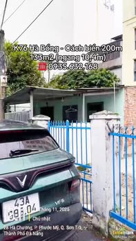 Đất nền đường Hà Bổng, Sơn Trà 133m² - Gần biển Mỹ Khê chỉ 200m!