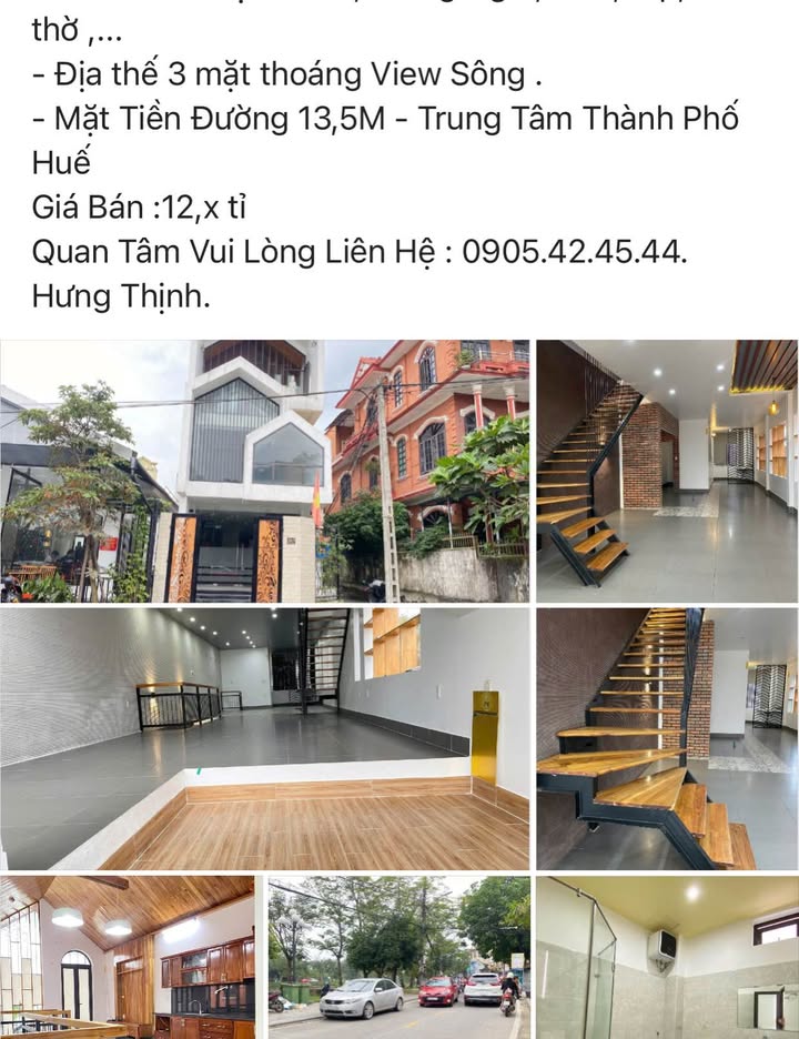 Nhà 3 tầng 3 mặt tiền Phan Chu Trinh, 140m² giá 12 tỷ - Địa thế view sông tuyệt đẹp!