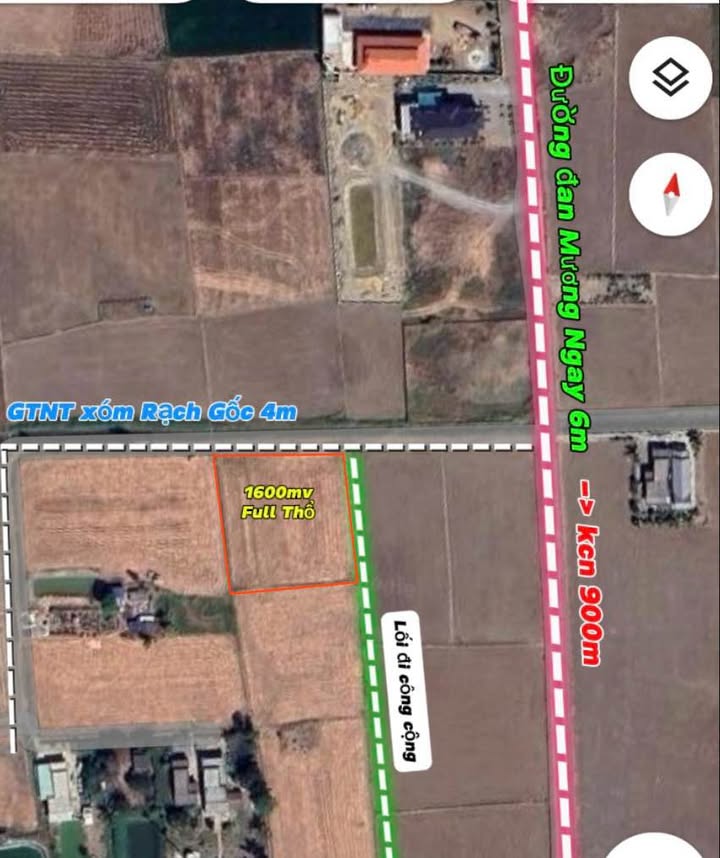 Đất nền Ấp 6, xã Tân Lân, Cần Đước 1600m² giá 8 tỷ - Phân lô cực đẹp