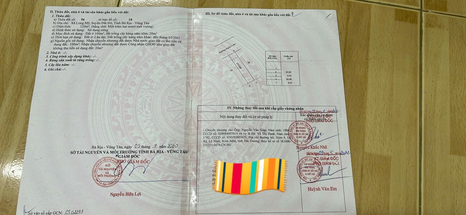 Đất nền mặt tiền đường nhựa Phước Hải 120m² giá 1.3 tỷ - Cơ hội đầu tư tuyệt vời!