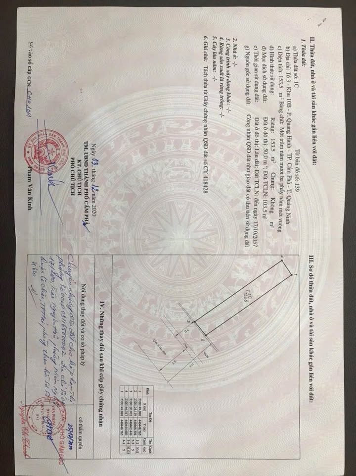 Đất nền Đặng Châu Tuệ, Cẩm Phả 153m² giá 1 tỷ - Cơ hội đầu tư sinh lời!