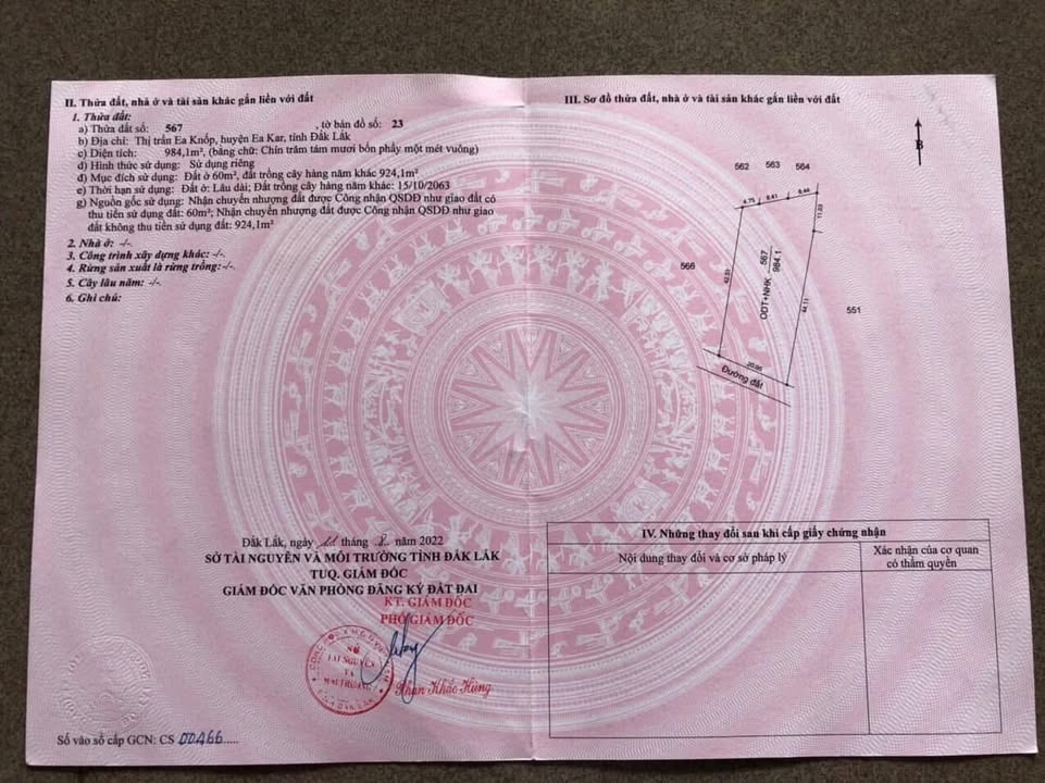 Đất Eaknop Ea Kar 984m² - Bán nhanh, giá thỏa thuận, gần chợ và trường học!