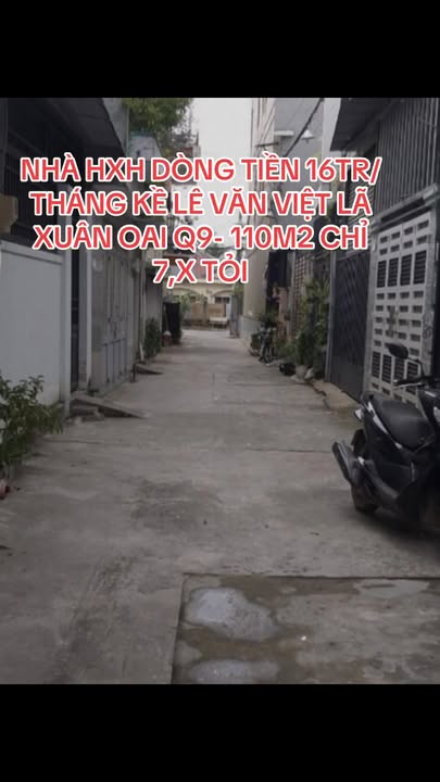 Nhà riêng hẻm xe hơi Lã Xuân Oai, Quận 9 - Diện tích 110m², giá chỉ 7.75 tỷ - Dòng tiền ổn định 16 triệu/tháng!