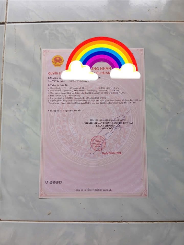 Đất thổ cư Thới Hòa 414m² giá 2.2 tỷ - Đầu tư sinh lời ngay!