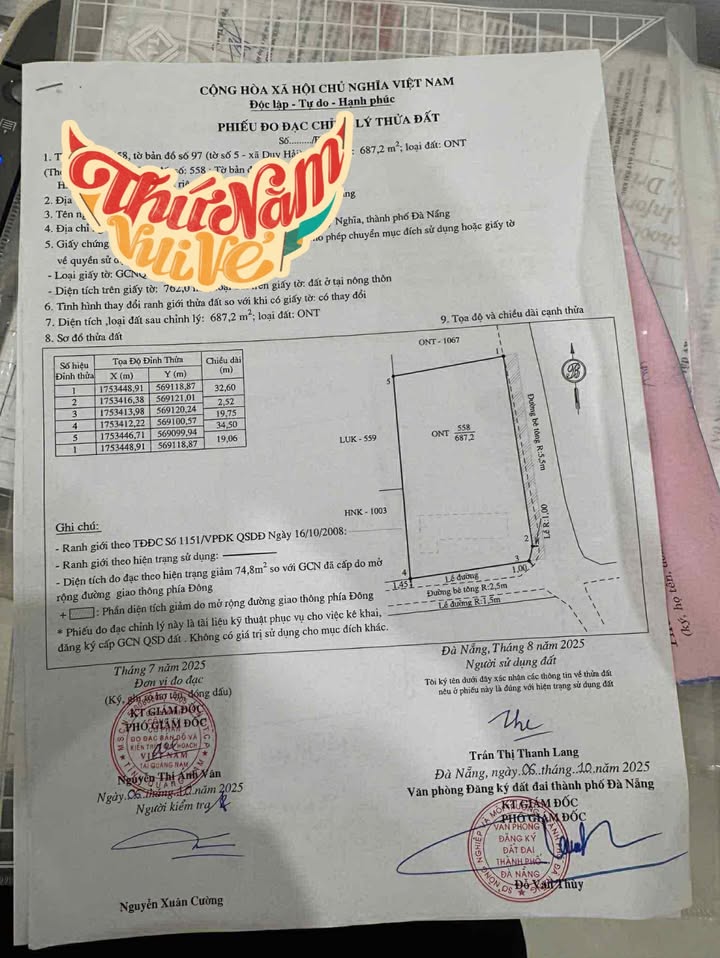 Đất nền 2 mặt tiền Duy Hải 687m² - Cơ hội đầu tư sinh lời cao!