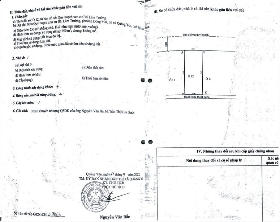 Đất nền Bãi Lâm Trường Quảng Yên 250m² giá thỏa thuận - Tiềm năng đầu tư lớn!