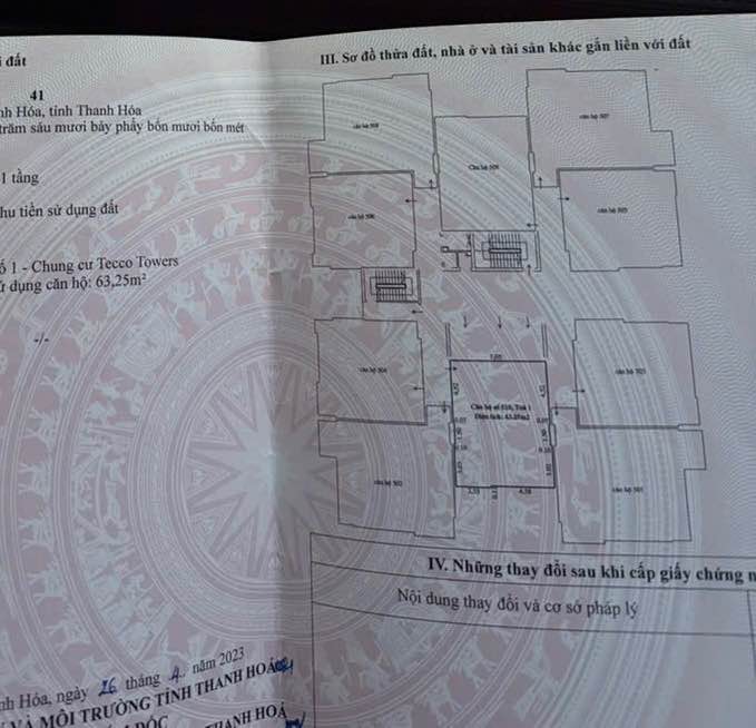 Căn hộ chung cư Tecco Đông Vệ 67m² giá 1 tỷ - View nội khu thoáng đãng!