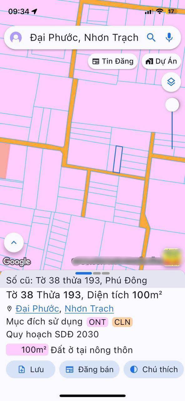 Đất nền Phú Đông Nhơn Trạch 100m² giá 1.55 tỷ - Sổ đỏ chính chủ