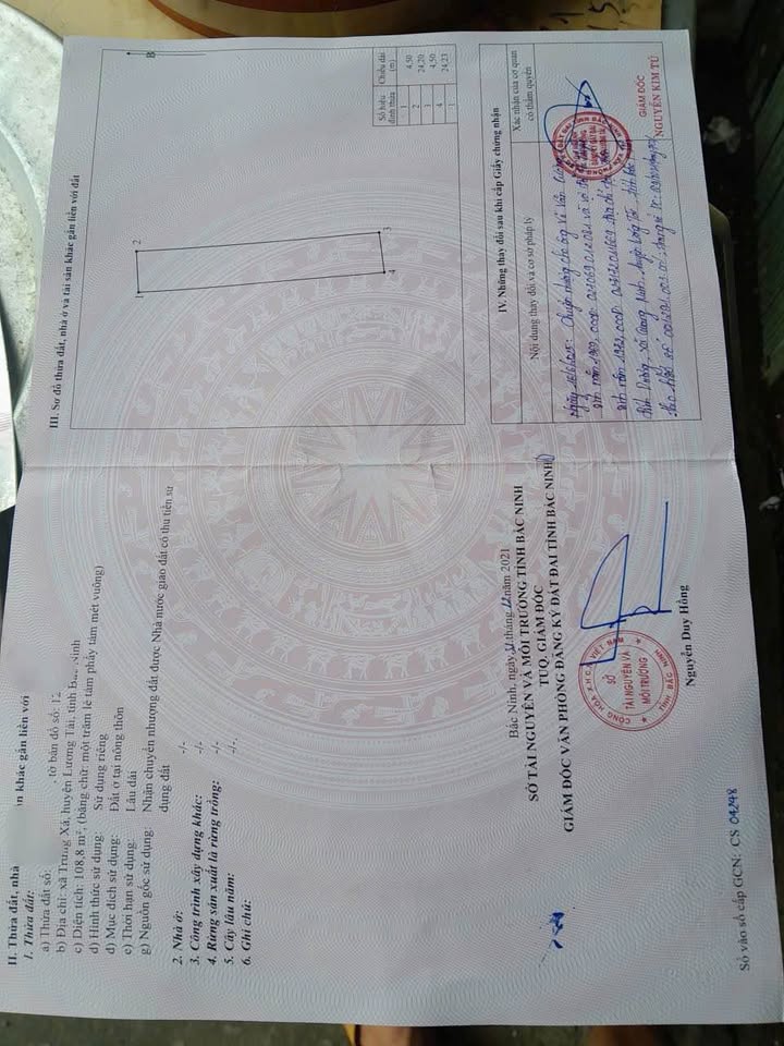 Đất nền Trừng Xá Lương Tài 108m² giá thỏa thuận - Vị trí đắc địa, tiềm năng sinh lời!