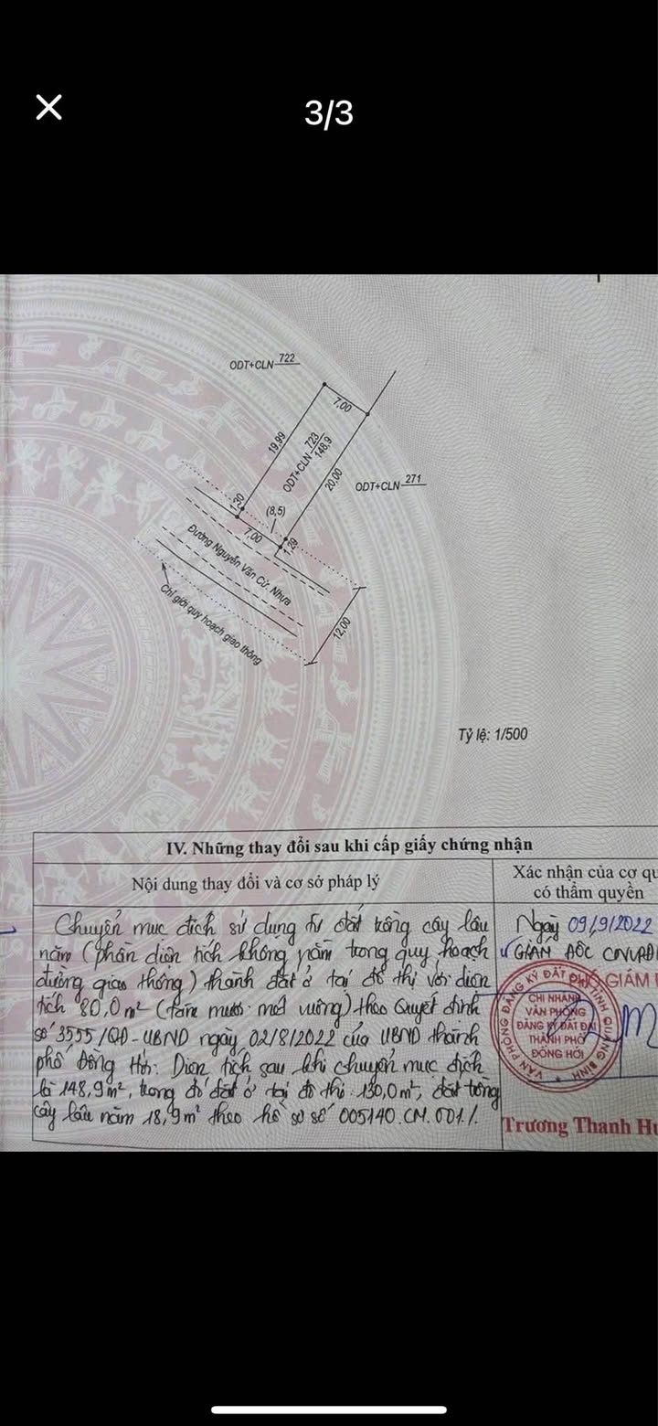 Bán gấp FrontHouse mặt tiền đường Nguyễn Văn Cừ, Quảng Bình 148,9m² - Vị trí đắc địa, tiện ích đầy đủ!