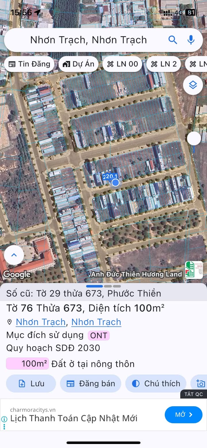 Đất nền Phước Thiền, Nhơn Trạch 200m² - Đầu tư sinh lời lý tưởng!
